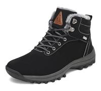 Mishansha Winterschuhe Herren Gefüttert Winterstiefel Damen Winterboots Rutschfest Wanderschuhe Winter Boots Wasserdicht Trekkingschuhe Schneestiefel Schwarz,Gr.40