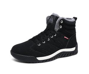 Mishansha Herren Damen Winterschuhe Warm Gefüttert Schneestiefel Winter Outdoor Boots Winterstiefel Wärme Schwarz 39 EU