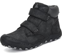 Mishansha Kinder Sportschuhe Klettverschluss Jungen Trekkingschuhe Outdoor Mädchen rutschfest Wanderschuhe Schwarz Gr.28