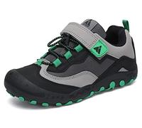 Mishansha Wanderschuhe Kinder Sports Sneaker Mädchen Jungen Laufschuhe Leicht Turnschuhe Outdoor Trekkingschuhe Schwarz 25