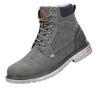 Mishansha Warm Gefütterte Schneestiefel Herren Damen Wanderschuhe Bequeme Rutschfeste Winter Boots Wasserdicht Winterstiefel, Grau 44 EU