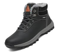 Mishansha Winterschuhe Herren Damen Gefüttert Wasserdicht Winterboots Wanderschuhe Rutschfest Trekkingschuhe Schwarz,GR.40