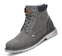 Mishansha Winterschuhe Herren Winterstiefel Damen Gefüttert Wasserdicht Warme Winter Boots Wanderschuhe Rutschfest Trekkingschuhe Grau,GR.45