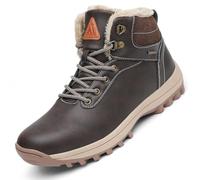 Mishansha Winterschuhe Herren Gefüttert Winterstiefel Damen Winterboots Rutschfest Wanderschuhe Winter Boots Wasserdicht Trekkingschuhe Schneestiefel Braun,Gr.41