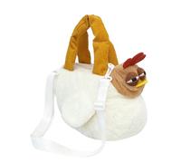 MISNODE Huhn-Handtasche, Lustige Tiertasche, Hühnertasche, Kleine Kosmetiktasche, Hühnergeldbörse, Hühnertasche, Hühner-Geldbörse, Hahn-Schultergurt, Flauschige, Niedliche, Lustige Mini-Make-up-Tasche