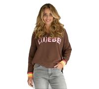 Miss Goodlife Damen Sweatshirt, L(I) EBE Snake V-Neck, MG13273, Chocolate/flashrose, M