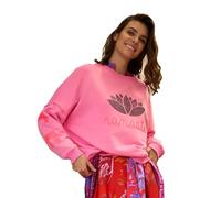 Miss Goodlife Damen Sweatshirt, Namaste Double Strass, MG13061, flashrose/neonpink, S
