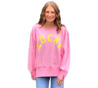 Miss Goodlife MG10432 Damen Sweatshirt Lucky Print, Rose, S