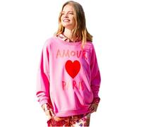 Miss Goodlife MG11167 Damen Roundneck Sweatshirt Amour Paris, Rose/neonpink, XS