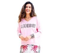 Miss Goodlife MG11195 Damen V-Neck Sweatshirt L(I) EBE Leo, dust Rose, S