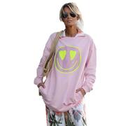 Miss Goodlife MG11785 Damen Sweatshirt/Shirt Dress Heartface Strass, dust Rose, M