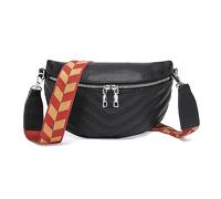 Miss Lulu Bauchtasche Damen Umhängetasche Crossbody Bag mit verstellbarem und abnehmbarem Breiten Riemen