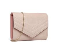 Miss Lulu Clutch Damen, Elegante Envelope Pochette, Vegan Wildleder Handtasche Klein Clutch Umschlag Crossbody Schultertasche Tasche Abendtasche
