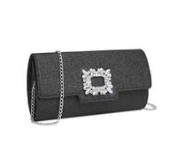 Miss Lulu Clutch Damen Glitzer Abendtasche Elegante Envelope Kettentasche Tasche Crossbody Bag für Hochzeit, Party, Cocktail, Abschlussball