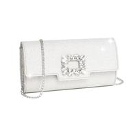 Miss Lulu Clutch Damen Glitzer Abendtasche Elegante Envelope Kettentasche Tasche Crossbody Bag für Hochzeit, Party, Cocktail, Abschlussball