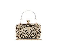 Miss Lulu Clutch Taschen für Frauen Hartschalen Clutches Beading Dinner Taschen Damen Pures Abendhandtaschen mit abnehmbarer Kette (Schwarz)