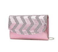 Miss Lulu Clutches Damen Kleine Kettentasche Damen Brieftaschen Umhängetasche Clutches Schultertasche Party Pailletten Synthetische