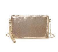 Miss Lulu Clutches Damen Kleine Kettentasche Damen Brieftaschen Umhängetasche Clutches Schultertasche Party Pailletten Synthetische