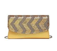 Miss Lulu Clutches Damen Kleine Kettentasche Damen Brieftaschen Umhängetasche Clutches Schultertasche Party Pailletten Synthetische