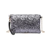 Miss Lulu Clutches Damen Kleine Kettentasche Damen Brieftaschen Umhängetasche Clutches Schultertasche Party Pailletten Synthetische