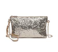 Miss Lulu Clutches Damen Kleine Kettentasche Damen Brieftaschen Umhängetasche Clutches Schultertasche Party Pailletten Synthetische