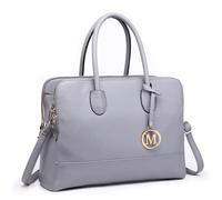Miss Lulu Damen Aktentasche Handtasche 13 Zoll Laptoptasche Arbeitstasche Schultertasche Henkeltasche Retro Elegant Damen