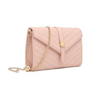 Miss Lulu Damen Clutch Elegante Abendtasche Umschlag Umhängetasche Crossbody mit Kette für Hochzeit Party Abschlussball