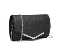Miss Lulu Damen Clutch Glänzende Abendtasche mit Abnehmbarer Kette Elegante Envelope Handtasche Modische Cross Body Umhängetasche für Hochzeit Party Bankett Feiertage