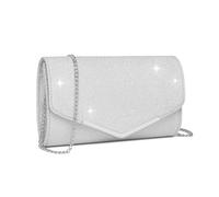 Miss Lulu Damen Clutch Glänzende Abendtasche mit Abnehmbarer Kette Elegante Envelope Handtasche Modische Cross Body Umhängetasche für Hochzeit Party Bankett Feiertage
