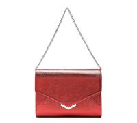 Miss Lulu Damen Clutches Abendtasche mit Kette Besonderer Glitzer Umschlag Kupplung Hochzeit Brautparty Glitzer Elegante Damen-Schultertasche Rot