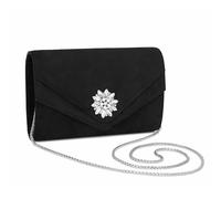 Miss Lulu Damen-Clutchs Elegante, Diamant-Clutchs aus Veloursleder, Abendtasche mit Kettenkette für Hochzeiten, Partys & Crossbody, Handtasche Hochzeit, Bride Tasche