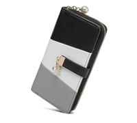 Miss Lulu Damen Geldbörse Klassische Lange Reißverschluss Portmonee Multi-Kartensteckplätze Kunstleder