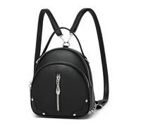 Miss Lulu Damen Handtasche Mini Rucksack Kleiner Eleganter Cityrucksack für Frauen Leichter Reiserucksack mit Abnehmbarem Riemen und 4 Reißverschlusstaschen