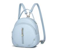 Miss Lulu Damen Handtasche Mini Rucksack Kleiner Eleganter Cityrucksack für Frauen Leichter Reiserucksack mit Abnehmbarem Riemen und 4 Reißverschlusstaschen