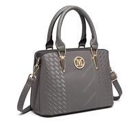 Miss Lulu Handtasche Damen,Exquisitem Handtasche Damen Mittelgroß,Lychee Muster Tasche Damen,Hochwertigem Strick Prozess Handtasche, Elegante Schultertasche Damen