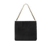 Miss Lulu Damen Handtasche schultertasche, Mode PU Leder Henkeltaschen, groß leicht shopper Achsel tasche, Reißverschluss Umhängetasche fur Frauen Schule Arbeit (Schwarz)
