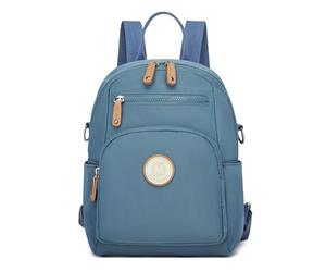 Miss Lulu Damen kleiner Rucksack Mini Cityrucksack Reiserucksack Wasserdichte Casual Daypack Tasche Schultertasche mehrzweck Umhängetasche für Arbeit Studium Reisen Einkauf Blau