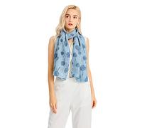 Miss Lulu Damen Mode Schal Baum Druck Lange Soft Neck Scarf Wickel Stola für Summer Beach Winter (Blau)