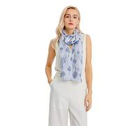 Miss Lulu Damen Mode Schal Baum Druck Lange Soft Neck Scarf Wickel Stola für Summer Beach Winter (Weiß)