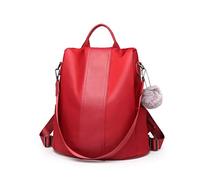 Miss Lulu Damen Rucksack klein, 2-in-1 Anti-Diebstahl Cityrucksack | 30 × 14 × 32 cm, wasserabweisendes Nylon und PU-Leder, rückseitiger Sicherheitsreißverschluss, abnehmbarer Schultergurt