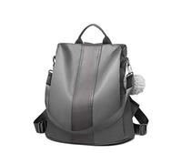 Miss Lulu Damen Rucksack klein, 2-in-1 Anti-Diebstahl Cityrucksack | 30 × 14 × 32 cm, wasserabweisendes Nylon und PU-Leder, rückseitiger Sicherheitsreißverschluss, abnehmbarer Schultergurt