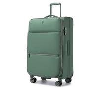 Miss Lulu Erweiterbarer Koffer Groß, Leichter weicher Reisekoffer mit Volumenerweiterung, Stoff Koffer mit 4 Rollen für Lange Reise, 74.5 x 44 x 32cm, 77L, Grün