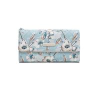 Miss Lulu Geldbörse Damen groß Portmonee Damen aus Kunstleder mit 12 Kartenfächer und Münzfach & Fotofenster aus PU Leder Geschenke für Damen (Blau)