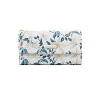 Miss Lulu Geldbörse Damen groß Portmonee Damen aus Kunstleder mit 12 Kartenfächer und Münzfach & Fotofenster aus PU Leder Geschenke für Damen (Beige)