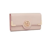 Miss Lulu Geldbörse Damen Lange Geldbeutel Frauen Portemonnaie Brieftasche Kartenfächer Reißverschluss Tasche Mehrere Karte Schlüssel PU Leder mit Metallschnalle Handyfach