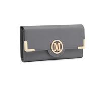 Miss Lulu Geldbörse Damen Lange Geldbeutel Frauen Portemonnaie Brieftasche Kartenfächer Reißverschluss Tasche Mehrere Karte Schlüssel PU Leder mit Metallschnalle Handyfach