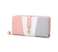 Miss Lulu Geldbörse Damen Mehrfarbig Portemonnaie aus Kunstleder Geldbeutel Lang Portmonee Mehrfarbig