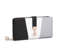 Miss Lulu Geldbörse Damen Mehrfarbig Portemonnaie aus Kunstleder Geldbeutel Lang Portmonee Mehrfarbig