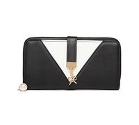 Miss Lulu Geldbörse Damen Mehrfarbig Portemonnaie V-Form Colorblock PU Leder Design Portmonee
