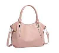 Miss Lulu Damen große Shopper Tote Bag Tragetasche, elegante Handtasche, große Umhängetasche für Pendeln, Reisen und Einkaufen (Nude)